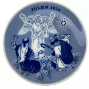 Vintage Porsgrund Norway 1974 Christmas Plate